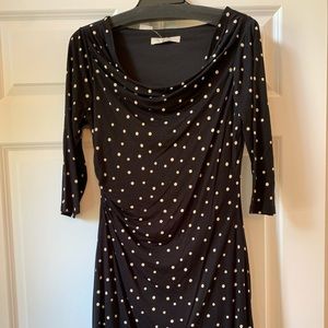 Loft black polka dot dress
